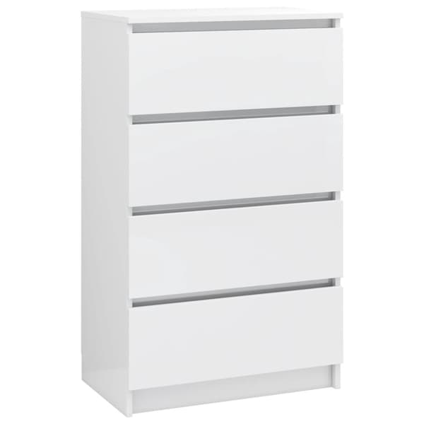 Skænke - Living skænk 60x35x98,5 cm konstrueret træ hvid højglans