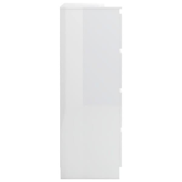 Skænke - Living skænk 60x35x98,5 cm konstrueret træ hvid højglans