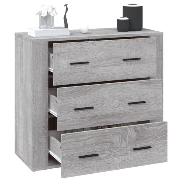 Skænke - Living skænk 80x33x70 cm konstrueret træ grå sonoma-eg