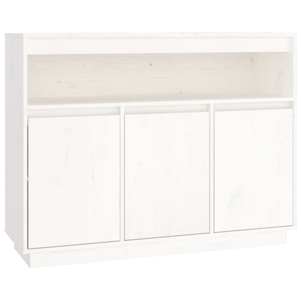 Skænke - Living skænk 104,5x34x80 cm massivt fyrretræ hvid