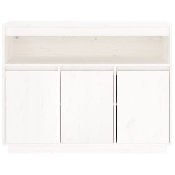 Skænke - Living skænk 104,5x34x80 cm massivt fyrretræ hvid