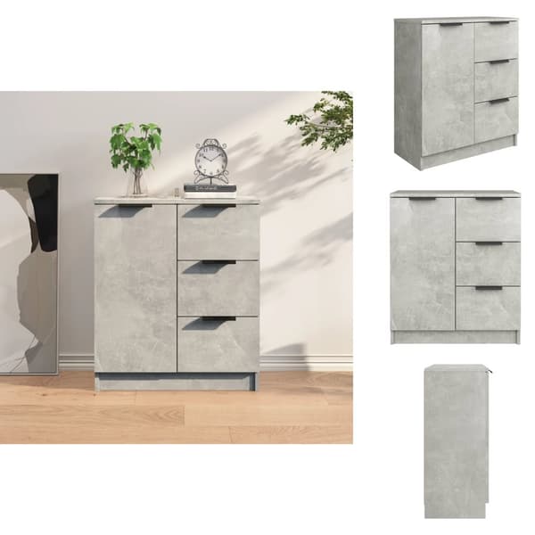 Skänkar & serveringsbord - Living Byrå betonggrå 60x30x70 cm konstruerat trä