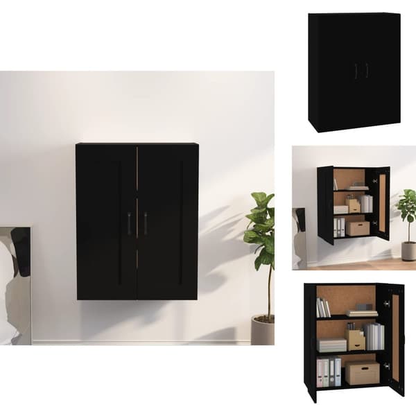 Tarjoilupöydät & senkit - Living Riippuva seinäkaappi musta 69,5x32,5x90 cm