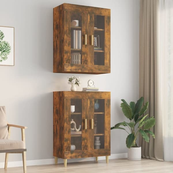 Skænke - Living vægskab 69,5x34x90 cm røget egetræsfarve