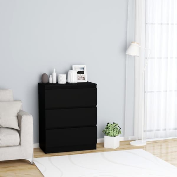 Skänkar & serveringsbord - Living Byrå svart 60x35x76 cm konstruerat trä