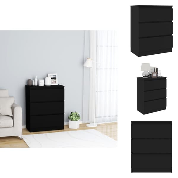 Skänkar & serveringsbord - Living Byrå svart 60x35x76 cm konstruerat trä