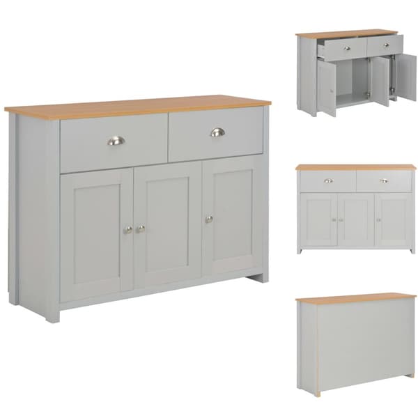 Skænke - Living skænk 112x35x81 cm grå