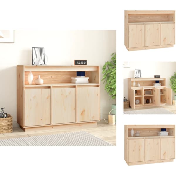 Skænke - Living skænk 104,5x34x80 cm massivt fyrretræ