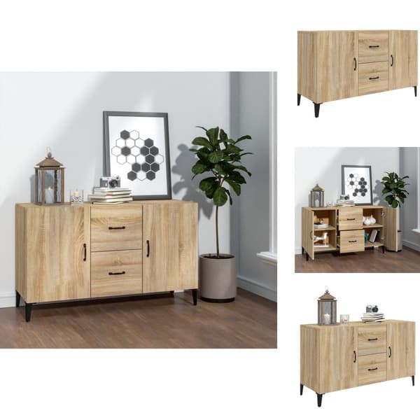 Skænke - Living skænk 100x36x60 cm konstrueret træ sonoma-eg
