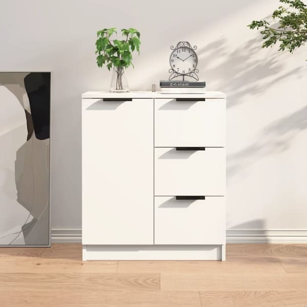 Skænke - Living skænk 60x30x70 cm konstrueret træ hvid