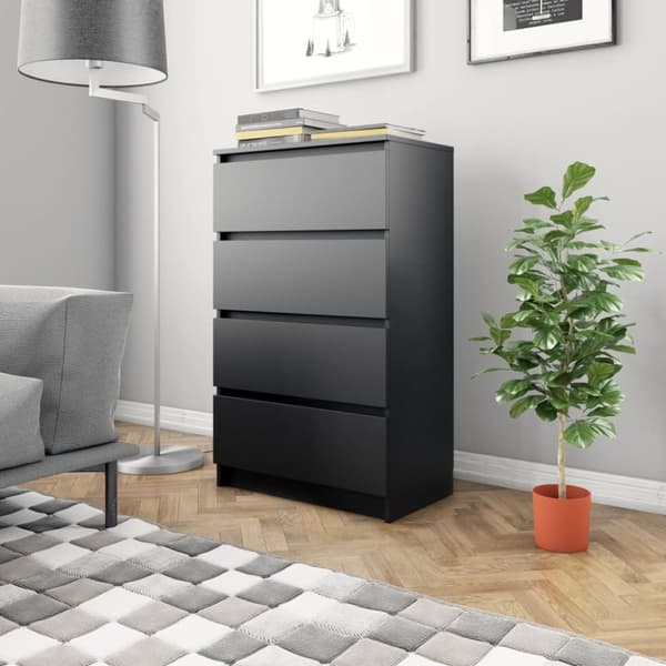 Skænke - Living skænk 60x35x98,5 cm konstrueret træ sort