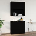 Pikkukuva 2 / 11: Tarjoilupöydät & senkit - Living Seinäkaappi musta 80x33x80 cm tekninen puu