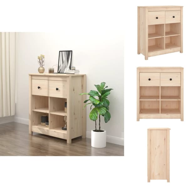 Skænke - Living skænk 70x35x80 cm massivt fyrretræ