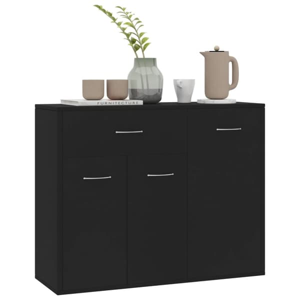 Skænke - Living skænk 88x30x70 cm konstrueret træ sort