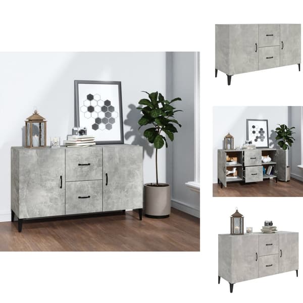 Skänkar & serveringsbord - Living Skänk betonggrå 100x36x60 cm konstruerat trä