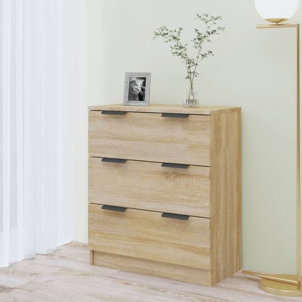 Skænke - Living skænk 60x30x70 cm konstrueret træ sonoma-eg