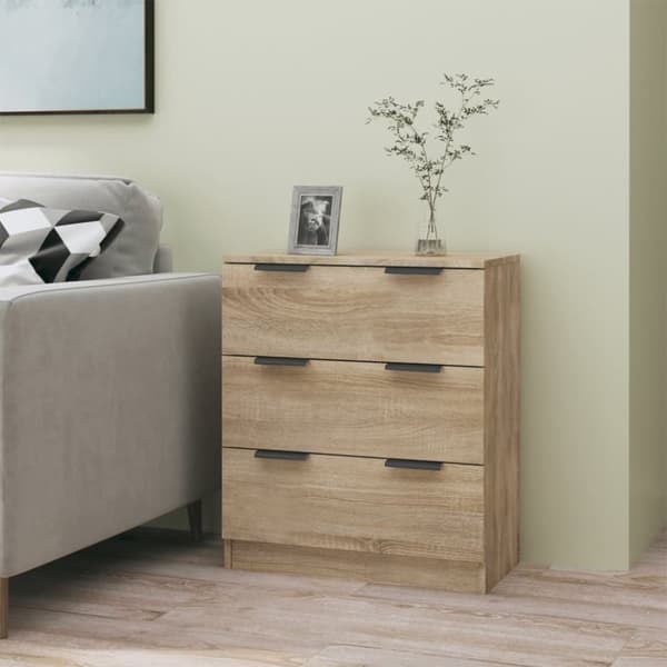 Skænke - Living skænk 60x30x70 cm konstrueret træ sonoma-eg