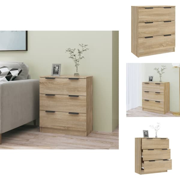 Skænke - Living skænk 60x30x70 cm konstrueret træ sonoma-eg