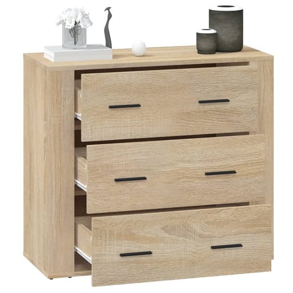 Skænke - Living skænk 80x33x70 cm konstrueret træ sonoma-eg