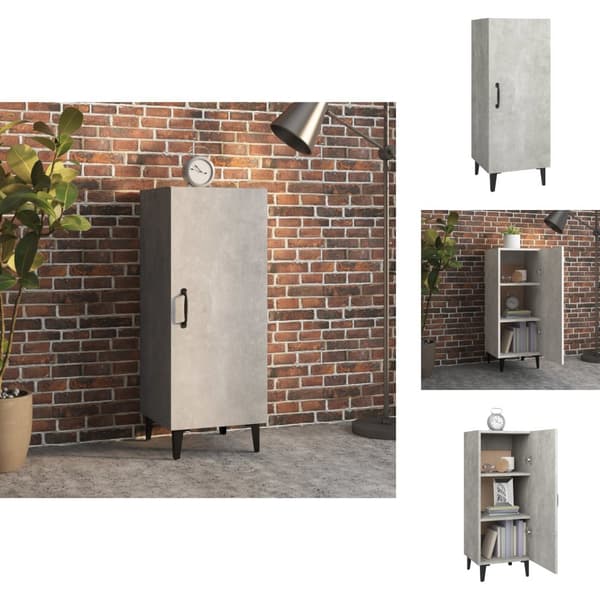 Skänkar & serveringsbord - Living Skåp betonggrå 34,5x34x90 cm konstruerat trä