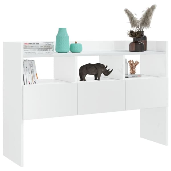 Skænke - Living skænk 105x30x70 cm konstrueret træ hvid højglans