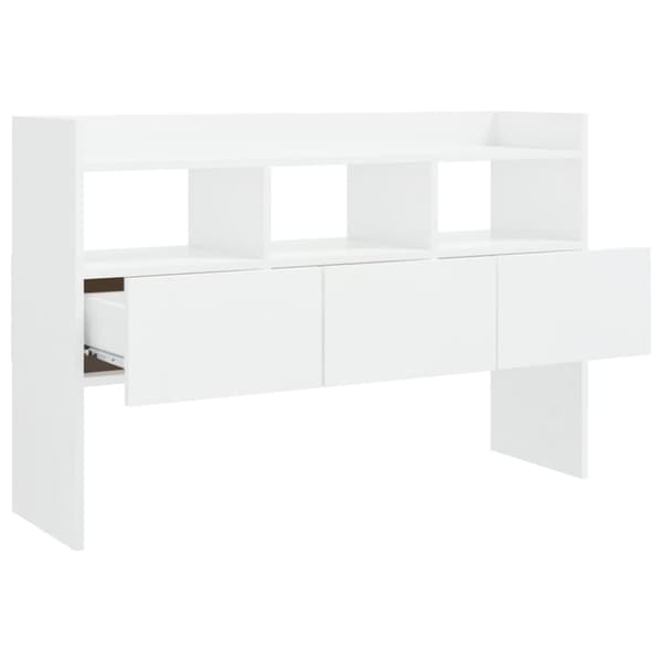 Skænke - Living skænk 105x30x70 cm konstrueret træ hvid højglans