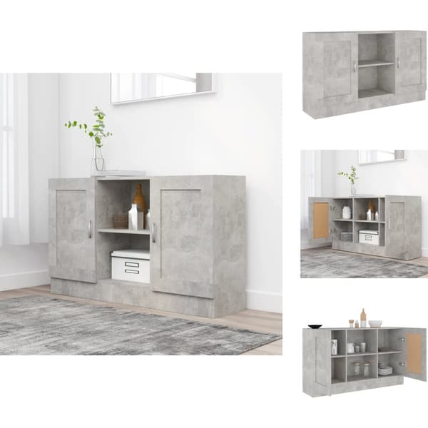 Skänkar & serveringsbord - Living Byrå betonggrå 120x30,5x70 cm konstruerat trä
