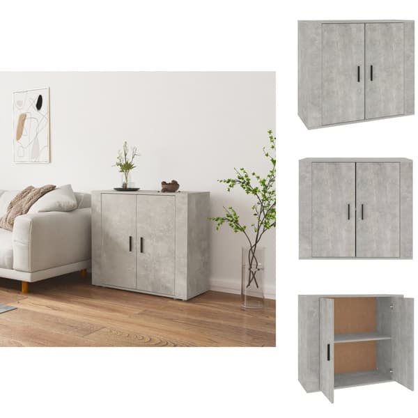 Skænke - Living skænk 80x33x70 cm konstrueret træ betongrå