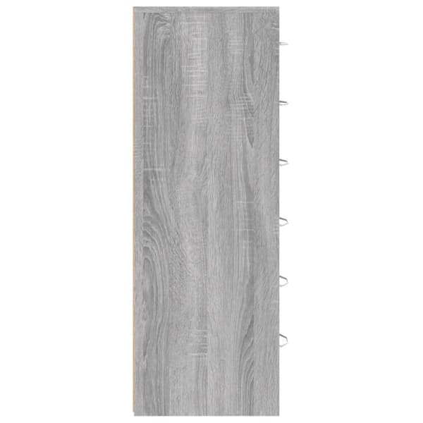 Tarjoilupöydät & senkit - Living Senkki 6 laatikolla harmaa Sonoma 50x34x96 cm tekninen puu