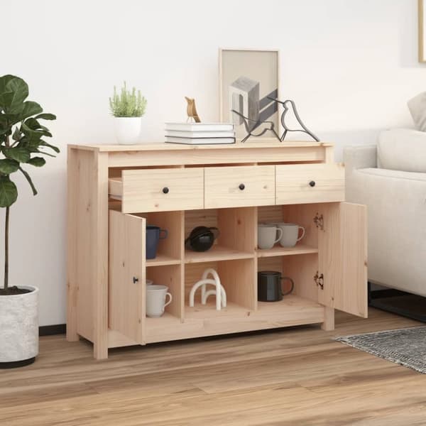 Skänkar & serveringsbord - Living Skänk vit 100x35x74,5 cm massiv furu