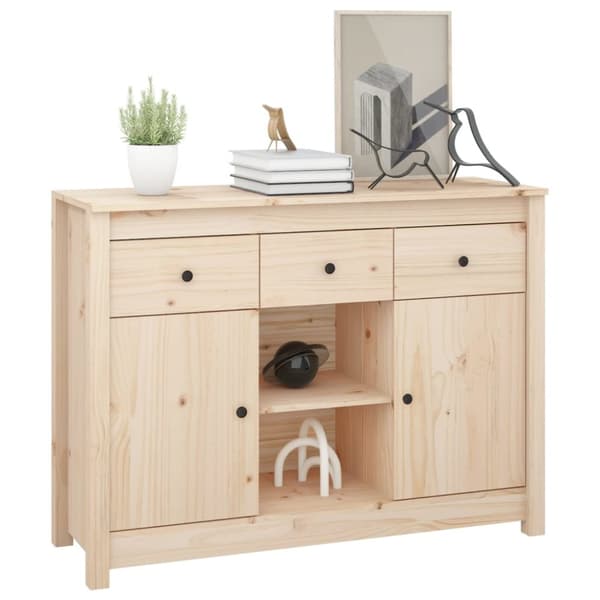 Skänkar & serveringsbord - Living Skänk vit 100x35x74,5 cm massiv furu
