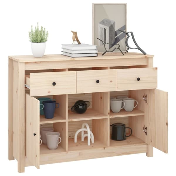 Skänkar & serveringsbord - Living Skänk vit 100x35x74,5 cm massiv furu