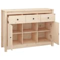 Miniatyrbild 9 av 11: Skänkar & serveringsbord - Living Skänk vit 100x35x74,5 cm massiv furu