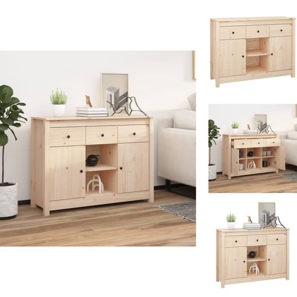Skänkar & serveringsbord - Living Skänk vit 100x35x74,5 cm massiv furu