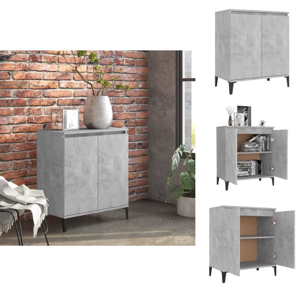 Skänkar & serveringsbord - Living Skänk betonggrå 60x35x70 cm konstruerat trä