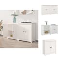 Pikkukuva 1 / 9: Tarjoilupöydät & senkit - Living Senkit 2 kpl valkoinen 70x35x80 cm täysi mänty
