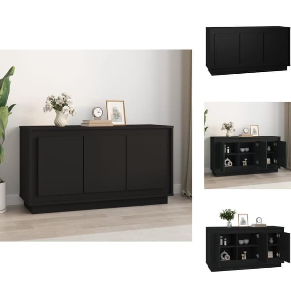 Skænke - Living skænk 102x35x55 cm konstrueret træ sort
