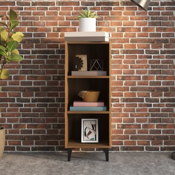 Skænke - Living skænk 34,5x32,5x90 cm konstrueret træ brun egetræsfarve