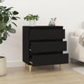 Miniatyrbillede 4 af 11: Skænke - Living skænk 60x35x70 cm konstrueret træ sort