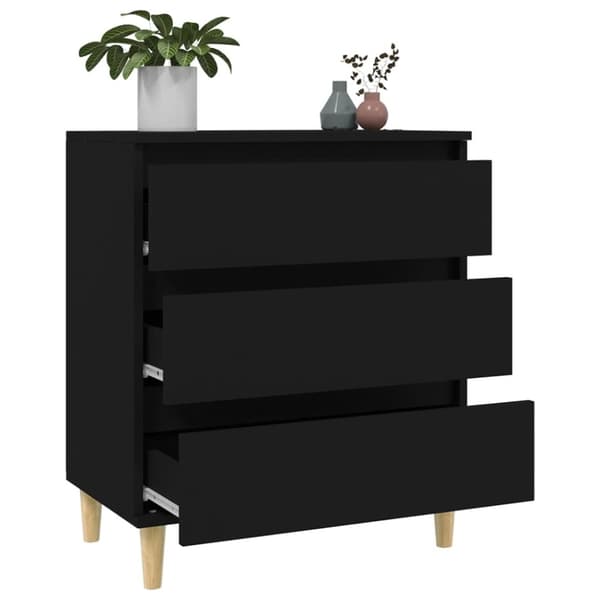Skænke - Living skænk 60x35x70 cm konstrueret træ sort