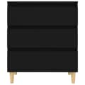 Miniatyrbillede 7 af 11: Skænke - Living skænk 60x35x70 cm konstrueret træ sort
