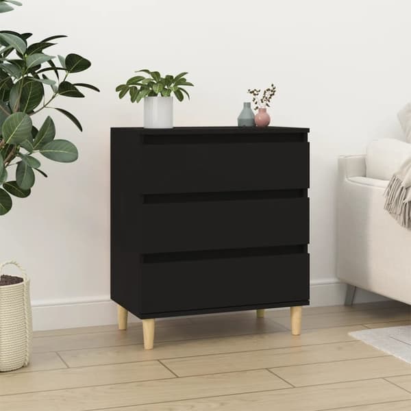 Skænke - Living skænk 60x35x70 cm konstrueret træ sort