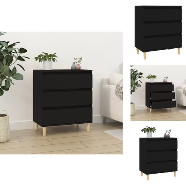 Skænke - Living skænk 60x35x70 cm konstrueret træ sort