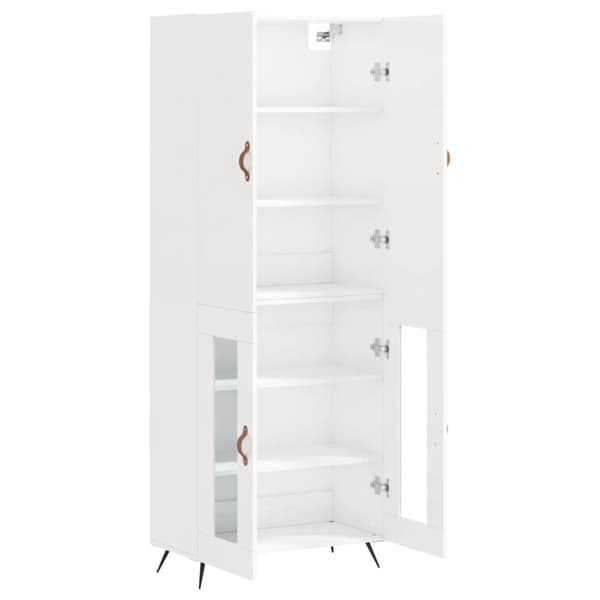 Skänkar & serveringsbord - Living Högskåp högglans vit 69,5x34x180 cm konstruerat trä