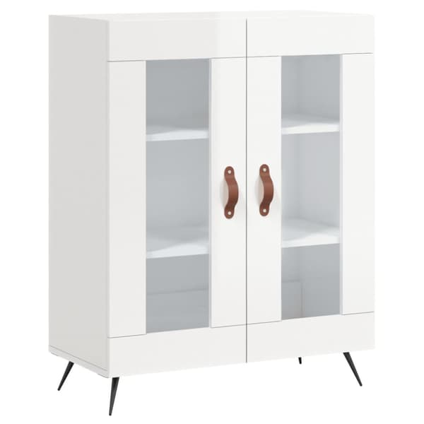 Skänkar & serveringsbord - Living Högskåp högglans vit 69,5x34x180 cm konstruerat trä
