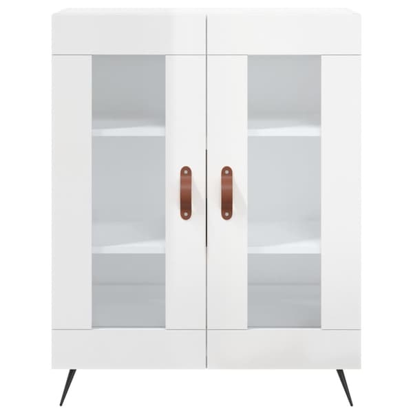 Skänkar & serveringsbord - Living Högskåp högglans vit 69,5x34x180 cm konstruerat trä