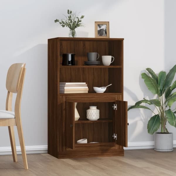 Tarjoilupöydät & senkit - Living Kaappi ruskea tammi 60x35,5x103,5 cm tekninen puu