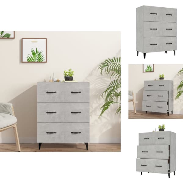 Skänkar & serveringsbord - Living Skänk betonggrå 69,5x34x90 cm konstruerat trä