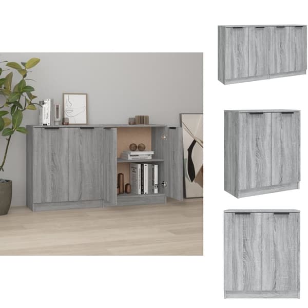 Skänkar & serveringsbord - Living Skänkar 2 st grå sonoma 60x30x70 cm konstruerat trä