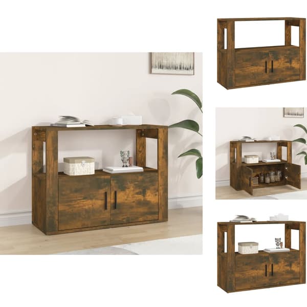 Skänkar & serveringsbord - Living Sidobord rökfärgad ek 80x30x60 cm konstruerat trä